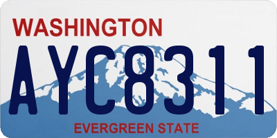 WA license plate AYC8311