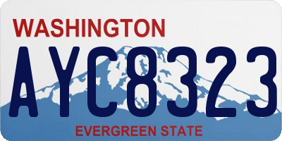 WA license plate AYC8323