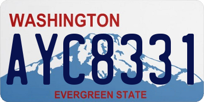 WA license plate AYC8331