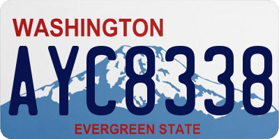 WA license plate AYC8338