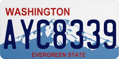 WA license plate AYC8339