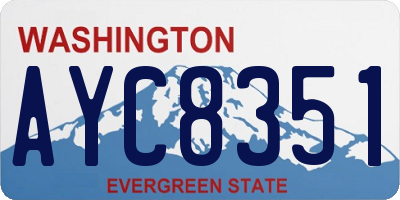 WA license plate AYC8351