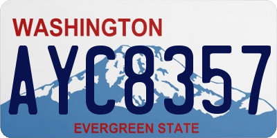WA license plate AYC8357