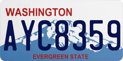 WA license plate AYC8359