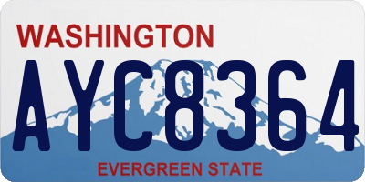 WA license plate AYC8364