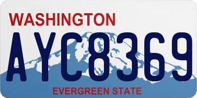 WA license plate AYC8369