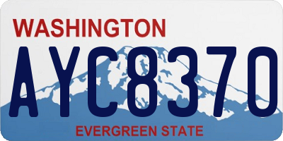 WA license plate AYC8370