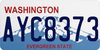 WA license plate AYC8373