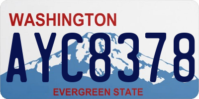 WA license plate AYC8378