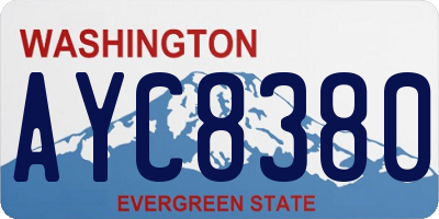 WA license plate AYC8380