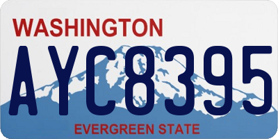 WA license plate AYC8395
