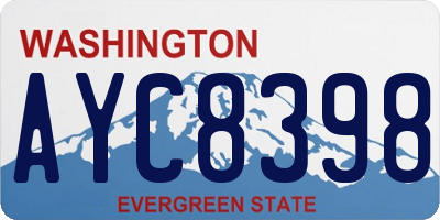 WA license plate AYC8398