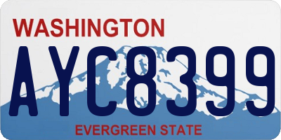WA license plate AYC8399