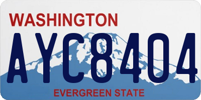 WA license plate AYC8404