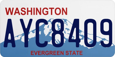 WA license plate AYC8409