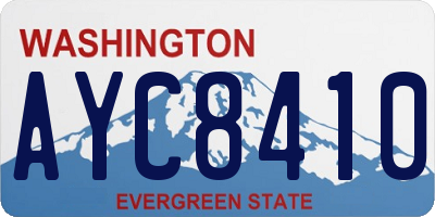 WA license plate AYC8410