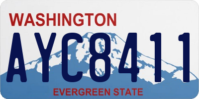 WA license plate AYC8411
