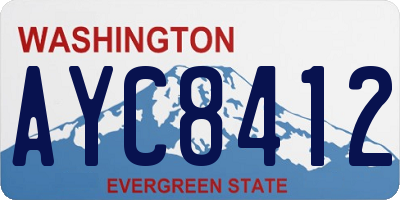 WA license plate AYC8412