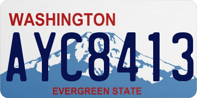 WA license plate AYC8413