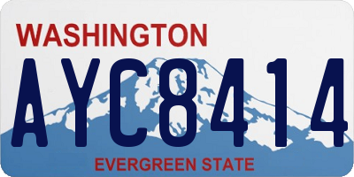 WA license plate AYC8414