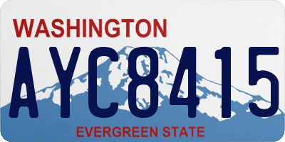 WA license plate AYC8415