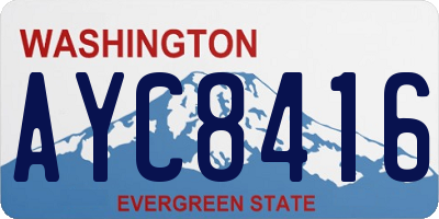 WA license plate AYC8416