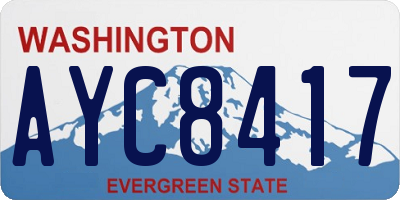 WA license plate AYC8417