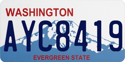WA license plate AYC8419