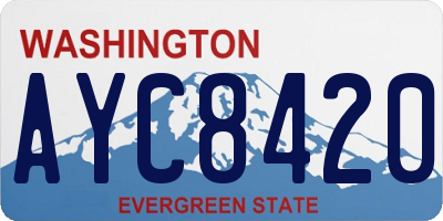 WA license plate AYC8420