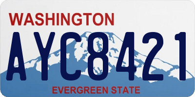 WA license plate AYC8421
