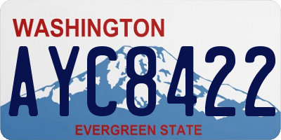 WA license plate AYC8422