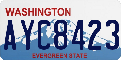 WA license plate AYC8423