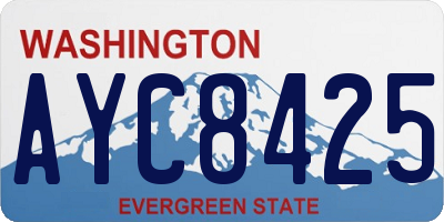 WA license plate AYC8425