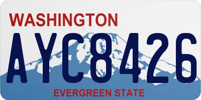 WA license plate AYC8426