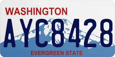 WA license plate AYC8428