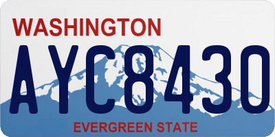 WA license plate AYC8430