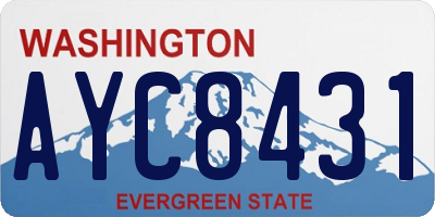 WA license plate AYC8431