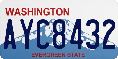 WA license plate AYC8432