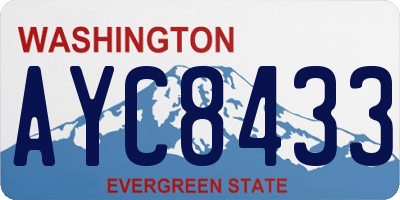 WA license plate AYC8433