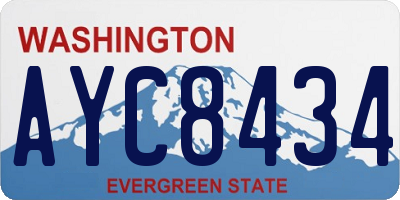 WA license plate AYC8434