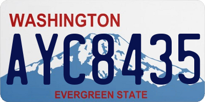 WA license plate AYC8435