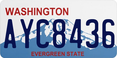 WA license plate AYC8436