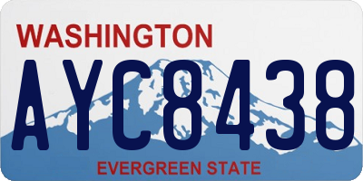 WA license plate AYC8438