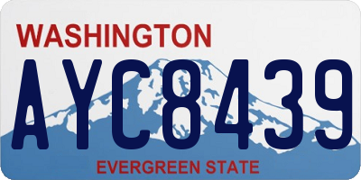 WA license plate AYC8439