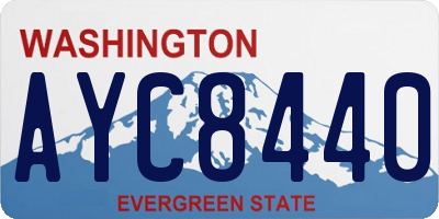 WA license plate AYC8440
