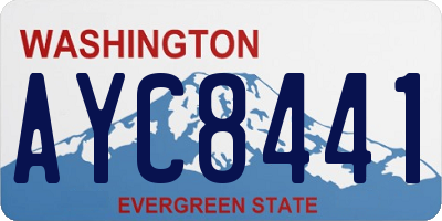 WA license plate AYC8441