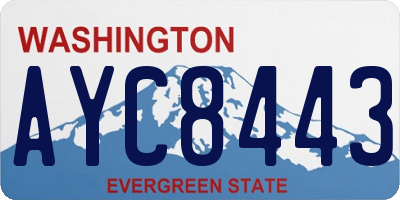 WA license plate AYC8443