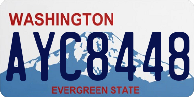 WA license plate AYC8448