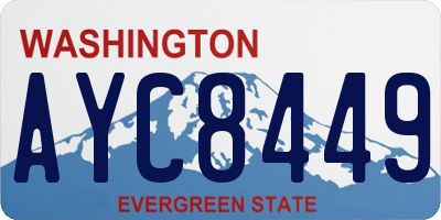 WA license plate AYC8449