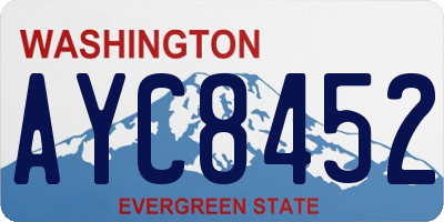 WA license plate AYC8452